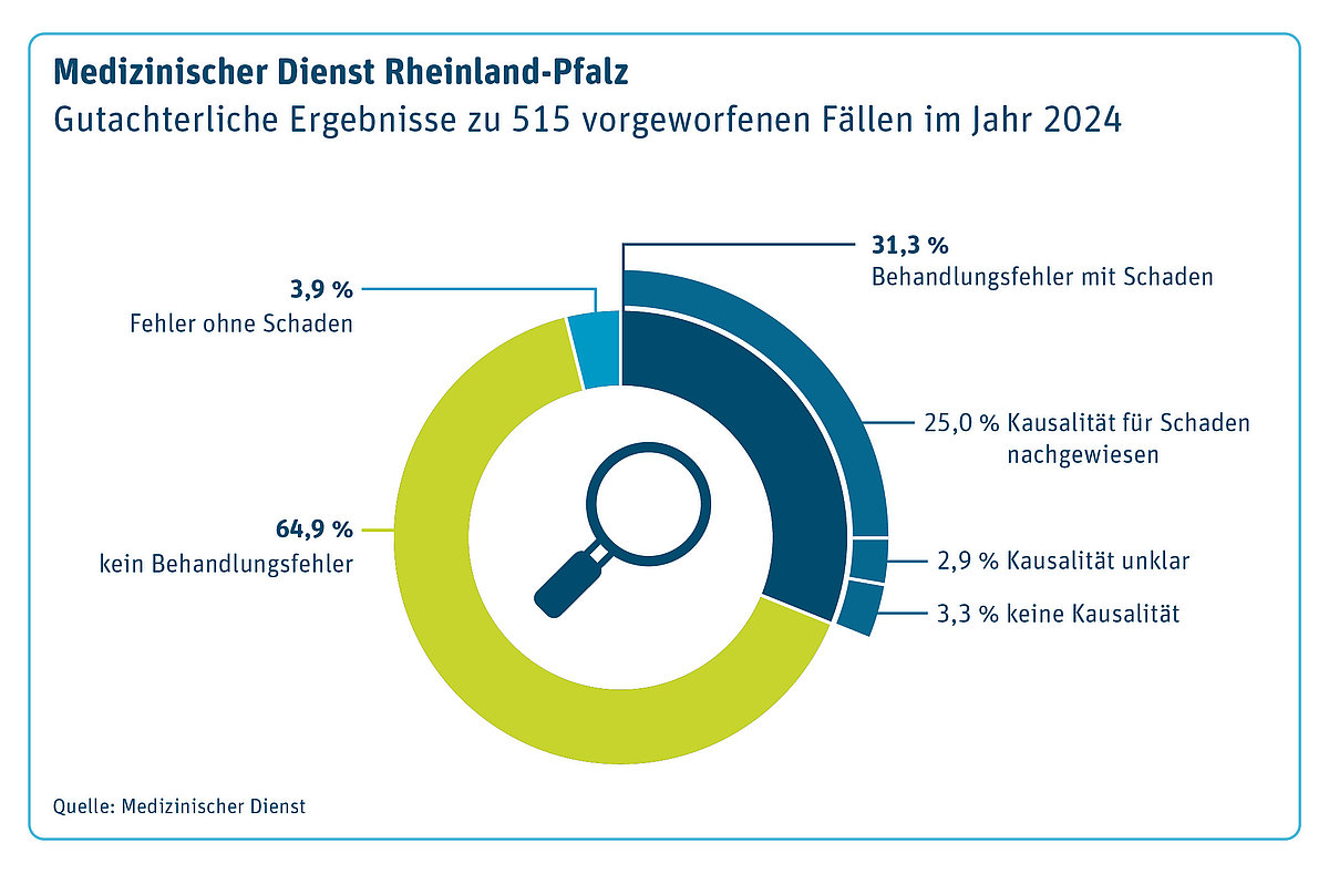 Grafik zu Behandlungsfehlern in RLP 2024