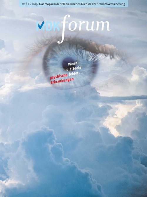 Titelblatt MDK forum 2/2019 Wolkenmeer, Auge