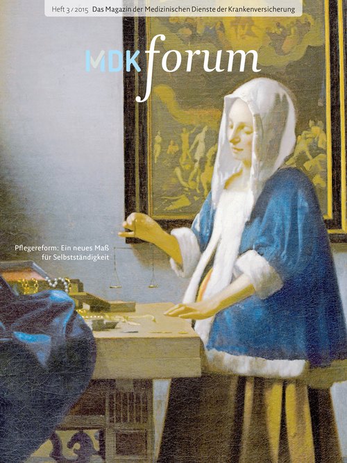 Titelseite der Zeitschrift MDK forum Ausgabe 3/2015 Titelseite der Zeitschrift MDK forum Ausgabe 3/2015