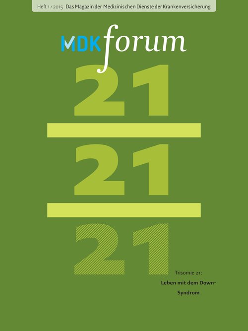 Titelseite der Zeitschrift MDK forum Ausgabe 1/2015 Titelseite der Zeitschrift MDK forum Ausgabe 1/2015